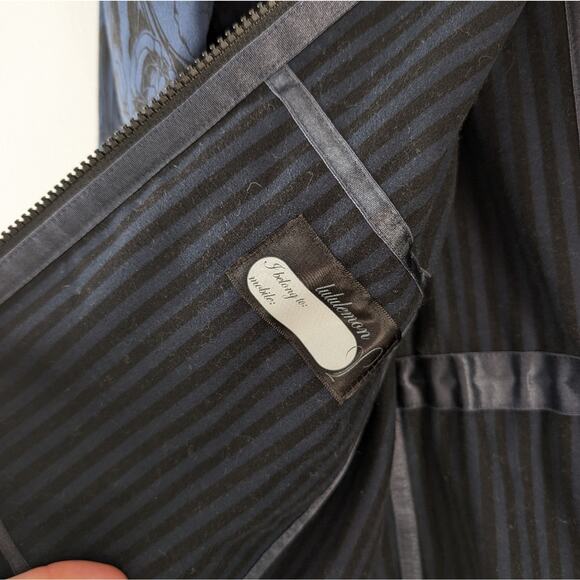 Lululemon Apres Yoga Dancers in Snow Navy Blue Long Hooded Trench Jacket, size 6 - Picture 6 of 9